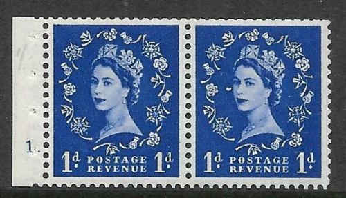 SB22 Wilding booklet pane perf type E Cyl E1 Dot UNMOUNTED MNT