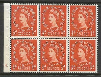 SB7 Wilding booklet pane M C Cream cylinder E4 Dot (Erroneous) UNMOUNTED MNT