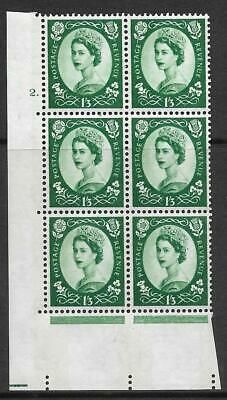 1 3 Wilding Blue Phos on White Cylinder 2 Dot perf type A(E I) UNMOUNTED MINT