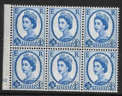 SB111 Wilding booklet pane Violet phos 9.5 cylinder N2 No Dot UNMOUNTED MNT