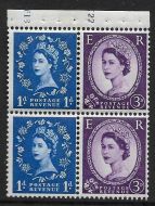 SB50 Wilding booklet pane 8mm Violet Cyl F13 K22 perf type I UNMOUNTED MNT