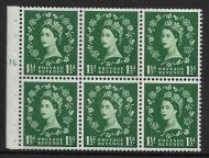 SB65 Wilding booklet pane MC on cream perf type I cyl G11T Dot UNMOUNTED MNT