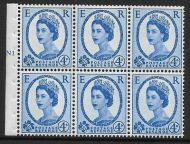 SB105 Wilding booklet pane Crowns Cyl N1T No Dot perf I UNMOUNTED MNT MNH