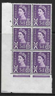 Sg XS6 3d Scotland 1 CB Cyl 4 Dot perf A(E I) UNMOUNTED MINT