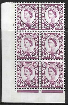 Sg XS18 6d Scotland 2 x 8mm Cyl 4 No Dot perf F L(I E) UNMOUNTED MINT