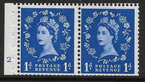 SB22 Wilding booklet pane with flaw perf type E Cyl E2 No Dot UNMOUNTED MNT MNH