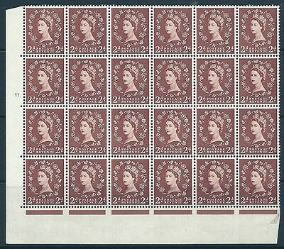 S38f 2d Wilding Edward Crown cyl 11 Dot with variety Tadpole Flaw MOUNTED MINT