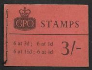 M53 3 - Dec 1962 Wilding AVC GPO Avert booklet - No Stamps