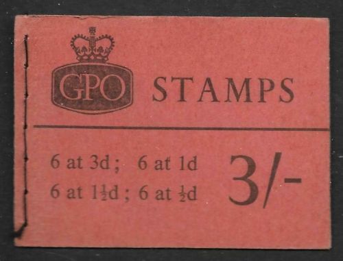 M53 3 - Dec 1962 Wilding AVC GPO Avert booklet - No Stamps