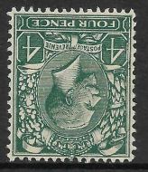 Sg 424wi 4d Grey-Green Block Cypher Wmk Inverted UNMOUNTED MINT/MNH