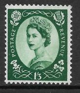 S148c 1 3 Wilding Violet Phosphor with broad band right - photo UNMOUNTED MINT