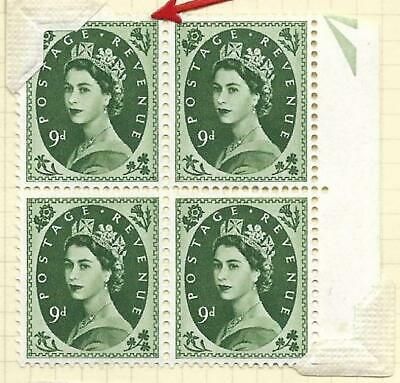 S126c 9d Wilding Multi Crowns variety - Frame Break UNMOUNTED MINT