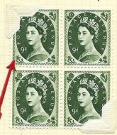 S128d 9d Wilding variety - Frame Flaw top Right UNMOUNTED MINT MNH