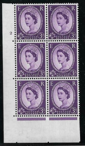 3d Wilding Edward Crown cyl 2 No Dot perf type A(E I) UNMOUNTED MINT
