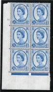 4d Wilding Blue Phosphor on White cyl 13 Dot perf type A(E I) UNMOUNTED MINT
