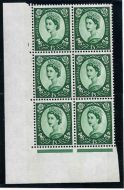 1 3 Blue Phosphor on White cylinder 1 No Dot perf A(E I) UNMOUNTED MINT
