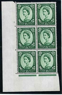 1 3 Blue Phosphor on White cylinder 1 No Dot perf A(E I) UNMOUNTED MINT