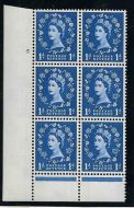 1d Wilding Green Phosphor 5 No Dot perf B(I P) UNMOUNTED MINT