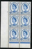 4d Wilding Green Phosphor 8 No Dot perf type B(I P) UNMOUNTED MINT