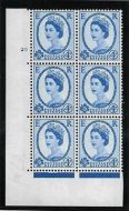4d Violet 8mm Phosphor 2B cylinder 20 No Dot perf type A(E I) UNMOUNTED MINT MNH