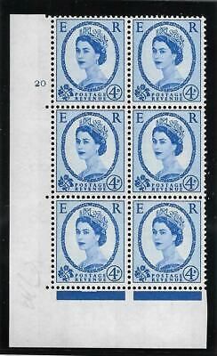 4d Violet 8mm Phosphor 2B cylinder 20 No Dot perf type A(E I) UNMOUNTED MINT MNH