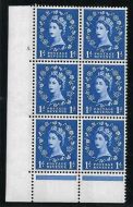 1d Blue Phosphor on Cream cylinder 5 Dot perf C(E P) UNMOUNTED MINT MNH