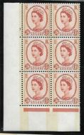 4½d Blue Phosphor on Cream NB cyl 7 No Dot perf type A(E I) UNMOUNTED MINT