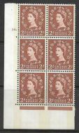 2d Blue Phosphor Cream Typo NB Left cyl 30 Dot perf A(E I) UNMOUNTED MINT