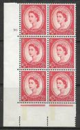 2½d Blue Phosphor Cream 1LB cyl 50 No Dot perf type A UNMOUNTED MINT