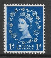 S24e 1d Wilding Violet Phos 1x 9.5mm band left wmk sideways left UNMOUNTED MINT