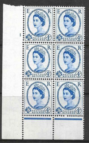 4d Wilding Edward Crown cyl 1 No Dot Perf B(I P) UNMOUNTED MINT