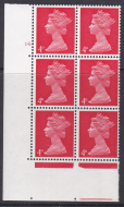 Pre-decimal Machin 4d Vermilion PVA CB Head B Perf A Cylinder 16 No Dot - MNH