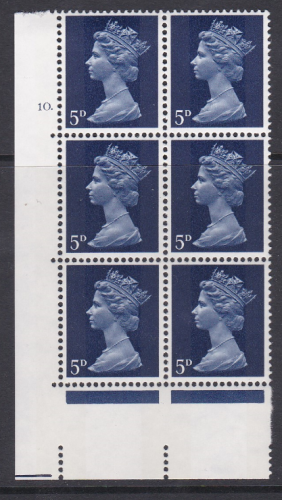 5d Pre-decimal Machin 2B head B perf A Cyl 10 dot UNMOUNTED MINT