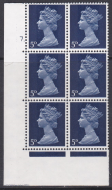 PVA 5d Pre-decimal Machin 2B head B perf A Cyl 7 dot UNMOUNTED MINT