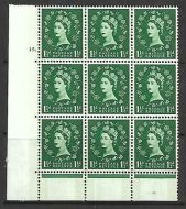 1½d Wilding Green Phosphor 15 Dot perf C(E P) UNMOUNTED MINT MNH