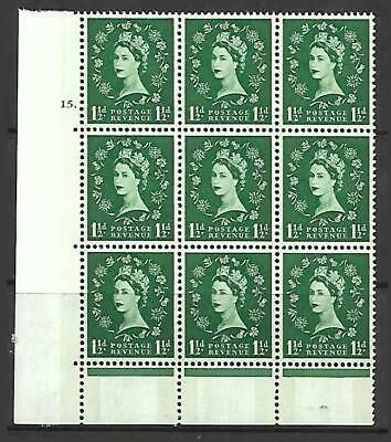1½d Wilding Green Phosphor 15 Dot perf C(E P) UNMOUNTED MINT MNH