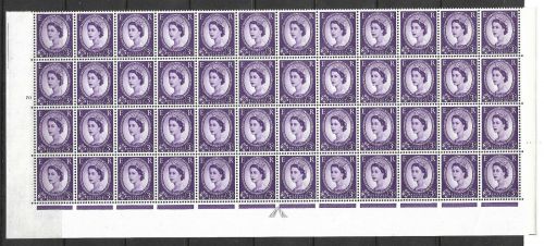 S71d 3d Wilding with Experimental T Watermark cyl 70 ND UNMOUNTED MINT MNH