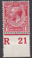 N16(12) 1d Bright Carmine Red Royal Cypher R21 UNMOUNTED MINT MNH