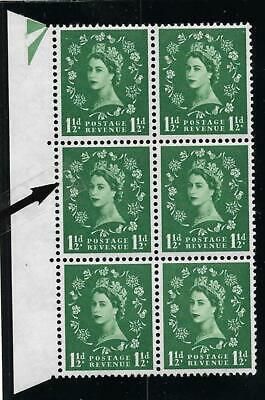S29g 1½d Wilding Multi Crowns listed variety - thistle flaw UNMOUNTED MINT