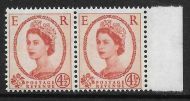 Sg S97a 4½d Wilding Blue Phos on Cream 1 x 6mm band right UNMOUNTED MINT