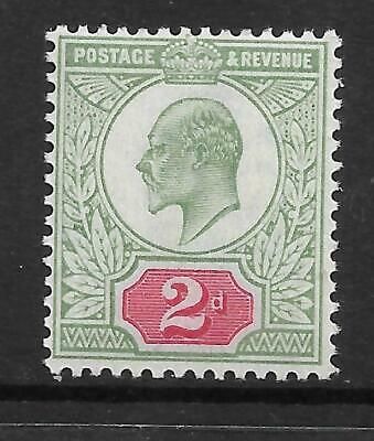 Sg 225 M11(1) 2d Yellow Green  Carmine Red De La Rue UNMOUNTED MINT