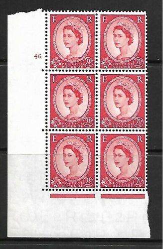 2½d Wilding Edward Crown cylinder 46 No Dot perf type A(E I) UNMOUNTED MINT