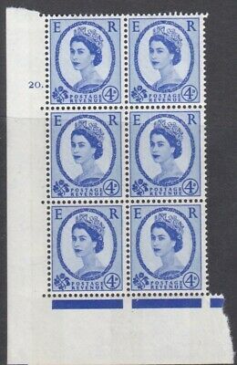 4d Wilding Violet 8mm Phosphor cyl 20 Dot perf A(E I) UNMOUNTED MINT