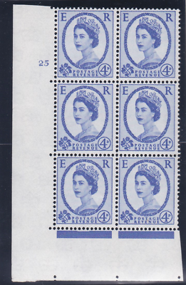 4d Wilding Multi Crown on White Cyl 25 No Dot perf A(E I) UNMOUNTED MINT