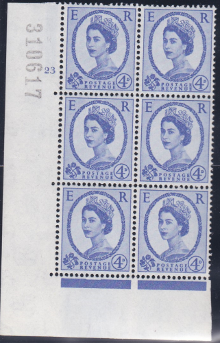 4d Wilding Multi Crown on White Cyl 23 No Dot perf A(E I) UNMOUNTED MINT