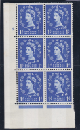 1d Wilding Violet 9.5mm Phosphor Cyl 5 Dot perf A(E I) UNMOUNTED MINT