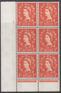 ½d Wilding Green Phosphor Cyl 1 No Dot perf B(I P) UNMOUNTED MINT MNH