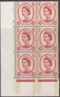 1959 4½d Phosphor Graphite cylinder 6 No Dot perf type A(E I) UNMOUNTED MINT