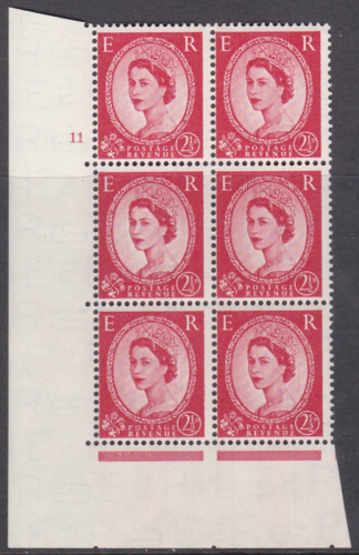 2½d Wilding Tudor Wmk Cylinder 11 No Dot perf type A(E I) UNMOUNTED MINT MNH