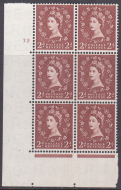 2d Wilding Edward Crown cylinder 12 No Dot perf type A(E I) UNMOUNTED MINT